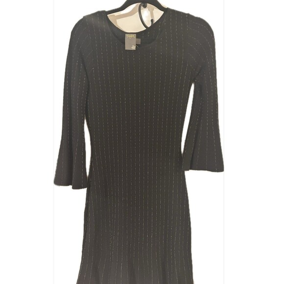 Taylor Black with silver embroidery sweater dress - Picture 1 of 3